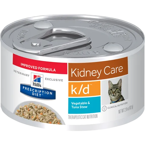 Hills Prescription Diet K/D Vegetable & Tuna Stew Wet Cat Food cat supplies cat house cat tree cat feeder cat collar