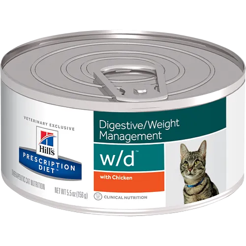Hills Prescription Diet W/D Chicken Wet Cat Food cat supplies cat house cat tree cat feeder cat collar