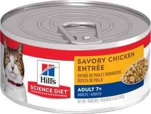 Hill's Science Diet Adult 7  Savory Chicken Entree Canned Cat Food cat calming diffuser cat stress relief anxiety cat treats cat relaxing spray pet mood aid