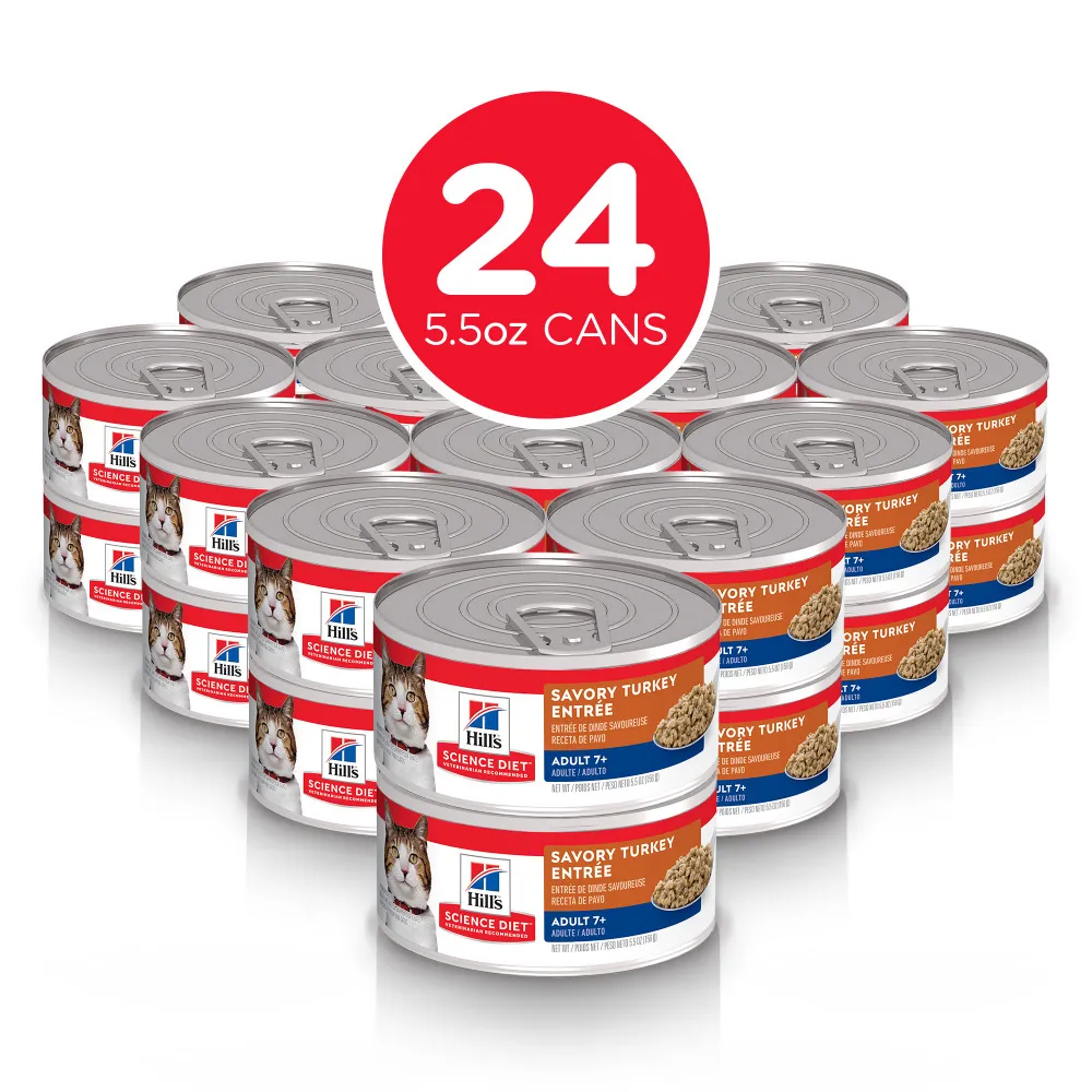 Hill's Science Diet Adult 7  Savory Turkey Entree Canned Cat Food