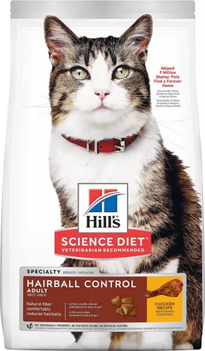 Hill's Science Diet Adult Hairball Control Chicken Recipe Dry Cat Food freeze dried dog food raw food for dogs dog freeze meal high protein dog food grain free freeze dog food