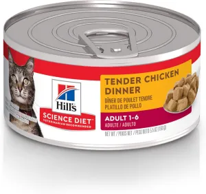 Hill's Science Diet Adult Tender Chicken Dinner Canned Cat Food cat calming diffuser cat stress relief anxiety cat treats cat relaxing spray pet mood aid