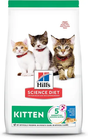 Hill's Science Diet Kitten Dry Ocean Fish & Brown Rice Recipe freeze dried dog food raw food for dogs dog freeze meal high protein dog food grain free freeze dog food