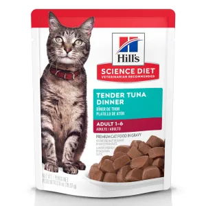 Hill's Science Diet Tender Tuna Dinner Adult Wet Cat Food cat calming diffuser cat stress relief anxiety cat treats cat relaxing spray pet mood aid