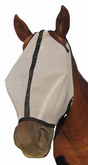Horse Sense Extended Nose Fly Mask, Grey/Black pet shampoo pet brush pet wipes pet scissors pets comb