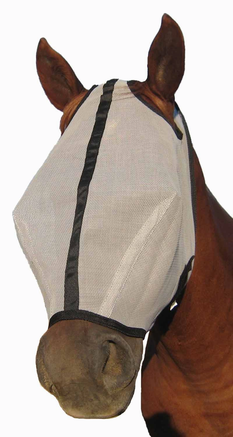 Horse Sense Extended Nose Fly Mask, Grey/Black pet shampoo pet brush pet wipes pet scissors pets comb