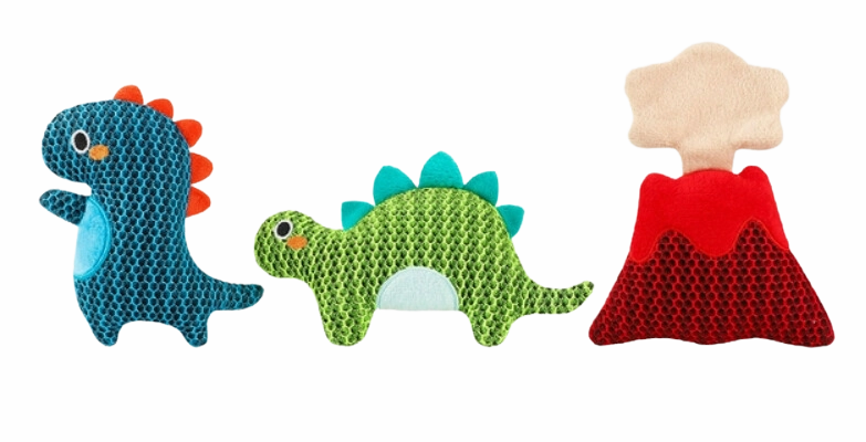 Hugsmart Dinosaur Land - Dino Buds Plush Dog Toys