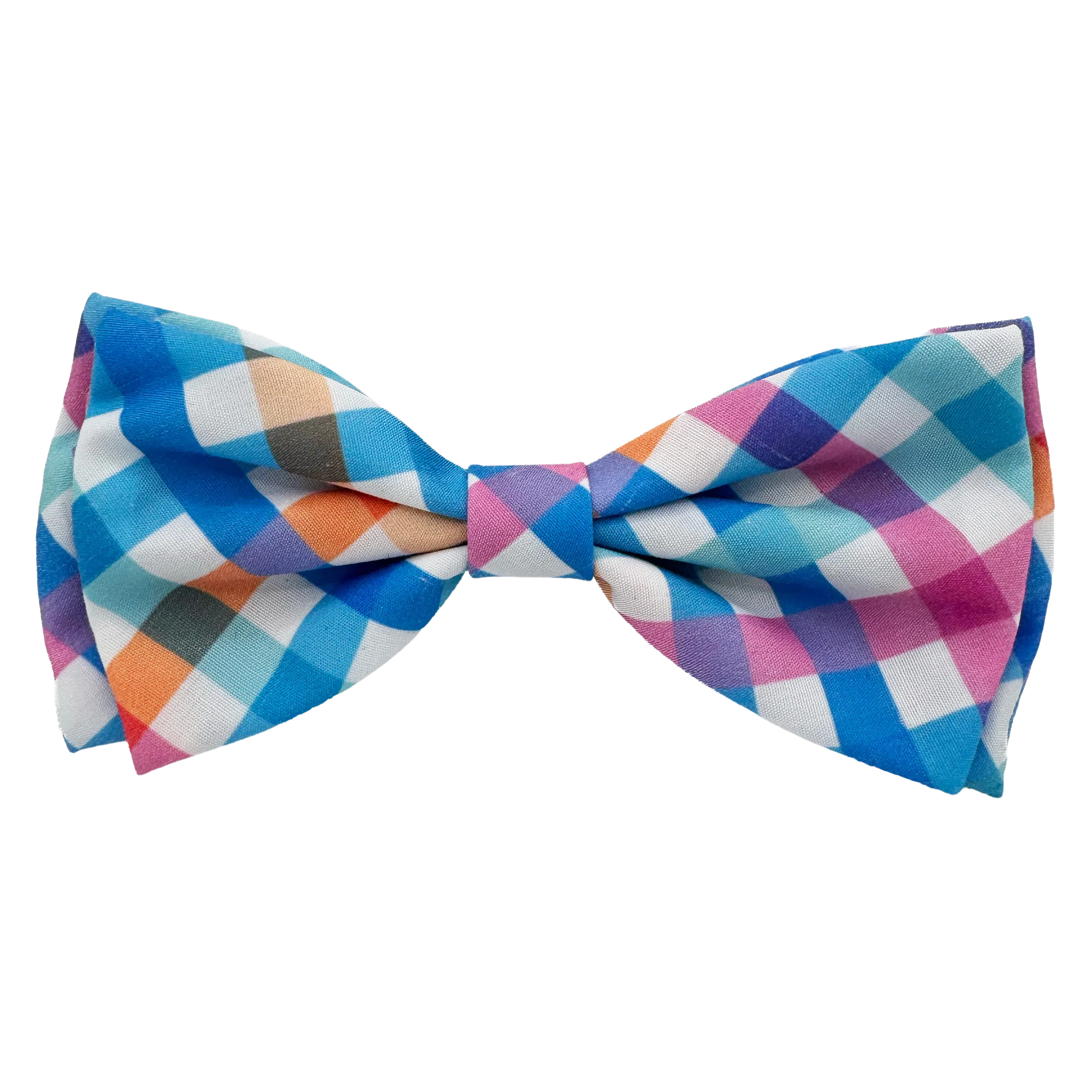 Huxley & Kent Blue Green Check Bow Tie - dog accessories dog collar dog leash dog bowtie dog backpack