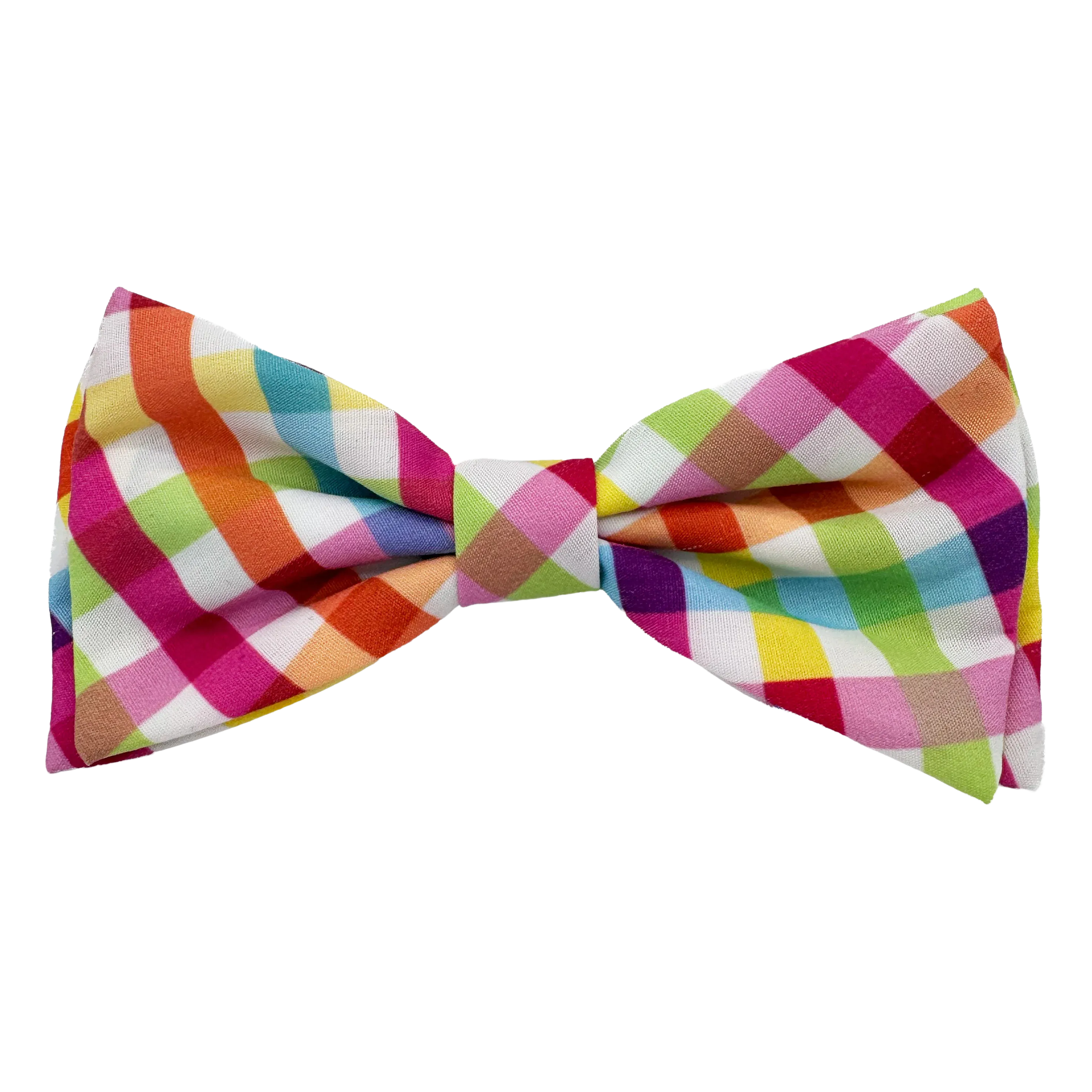 Huxley & Kent Yellow Orange Check Bow Tie - dog accessories dog collar dog leash dog bowtie dog backpack