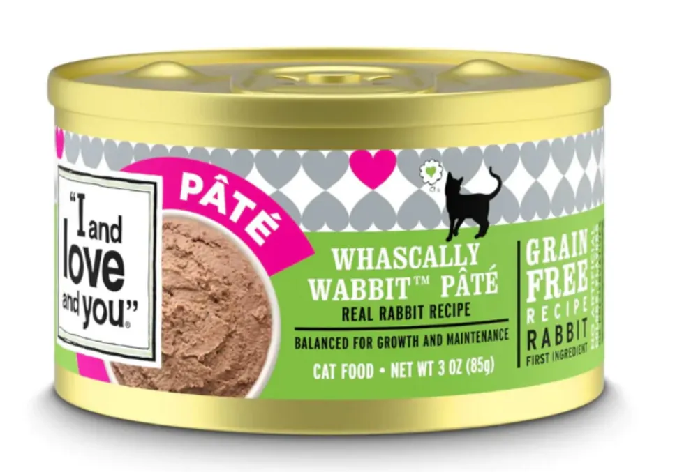 I and Love and You Grain Free Whascally Rabbit Pate Recipe Canned Cat Food cat calming diffuser cat stress relief anxiety cat treats cat relaxing spray pet mood aid