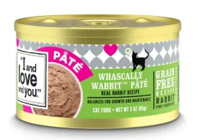 I and Love and You Grain Free Whascally Rabbit Pate Recipe Canned Cat Food cat calming diffuser cat stress relief anxiety cat treats cat relaxing spray pet mood aid