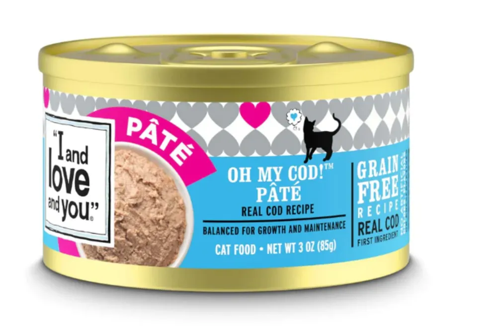 I and Love and You Oh My Cod Pate Grain Free Recipe Canned Cat Food cat calming diffuser cat stress relief anxiety cat treats cat relaxing spray pet mood aid