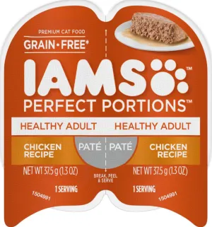 Iams Perfect Portions Healthy Adult Chicken Pate Wet Cat Food Tray cat calming diffuser cat stress relief anxiety cat treats cat relaxing spray pet mood aid