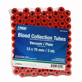 Ideal Blood Collection Vacuum Tubes, Red, 3 mL, 100 ct cat grooming cat shampoo cat conditioner cat comb cat grooming glove