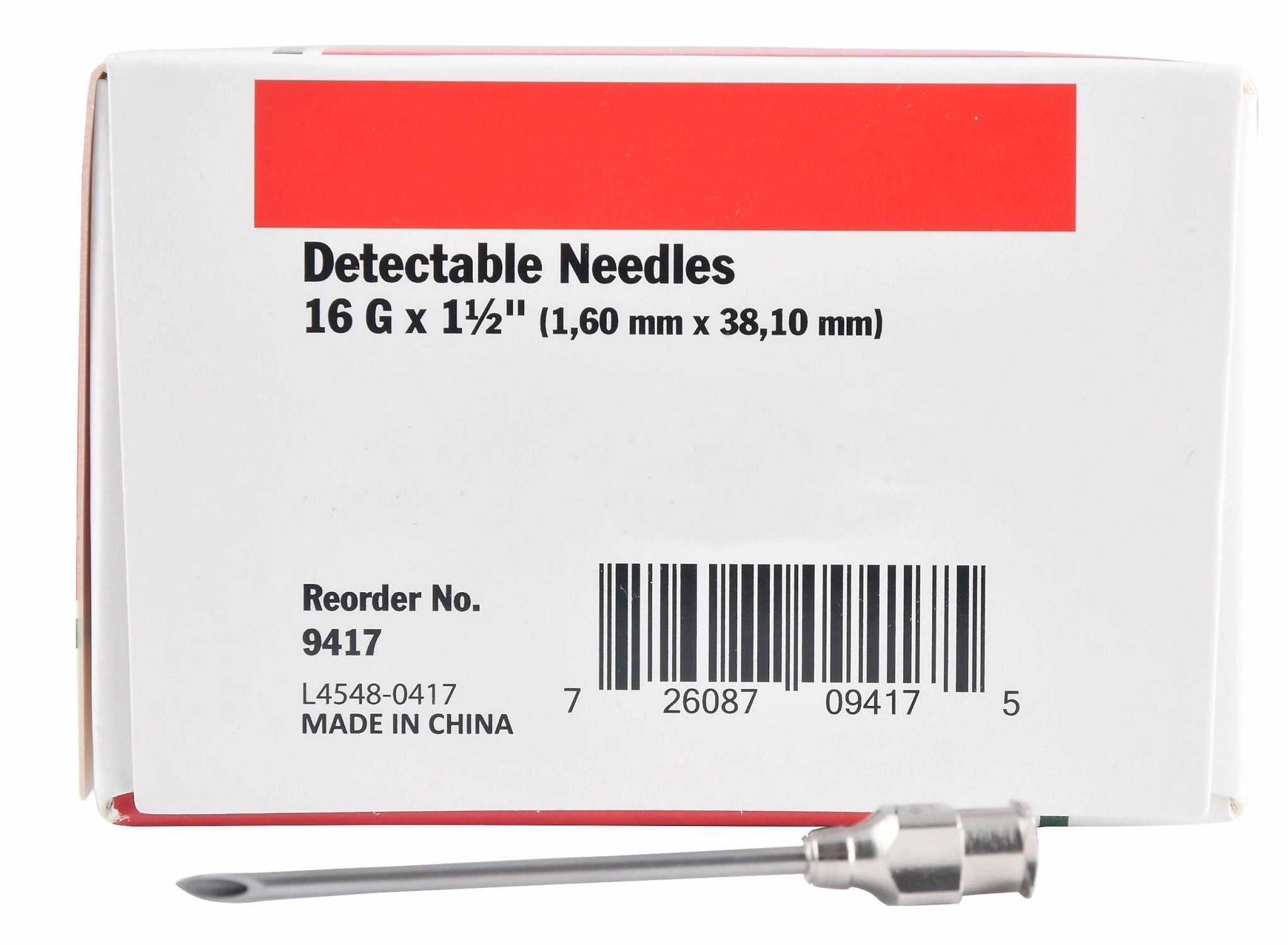 Ideal D3 Detectable Needles, Box of 100