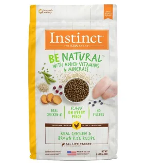 Instinct Be Natural Real Chicken & Brown Rice Dry Dog Food 25lb dog toys interactive dog toy plush dog toy dog rope toy squeaky toy