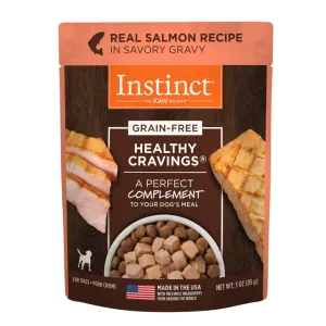 Instinct Healthy Cravings Real Salmon Recipe Grain-Free Wet Dog Food Topper 3oz dog supplies dog food toys accessories dog bed