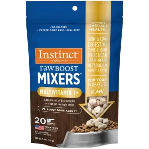 Instinct Raw Boost Mixers Multivitamin 7  Beef Grain-Free Adult & Senior Freeze-Dried Raw Dog Food Topper 5.5oz (Exp 19Apr25) horse supplement horse vitamins animal probiotics livestock digestive aid horse immune booster