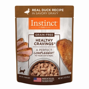 Instinct Healthy Cravings Real Duck Recipe In Savoury Gravy Grain-Free Wet Cat Food Topper 3oz dog travel bag car seat cover pet carrier for car training leash dog training whistle