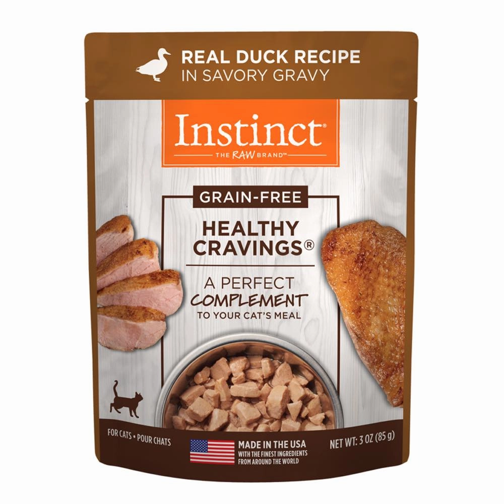 Instinct Healthy Cravings Real Duck Recipe In Savoury Gravy Grain-Free Wet Cat Food Topper 3oz dog travel bag car seat cover pet carrier for car training leash dog training whistle