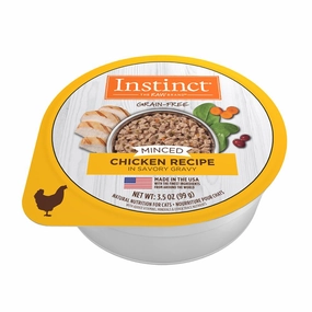 Instinct Minced Real Chicken Recipe Grain-Free Cup Wet Cat Food 3.5oz dog travel bag car seat cover pet carrier for car training leash dog training whistle