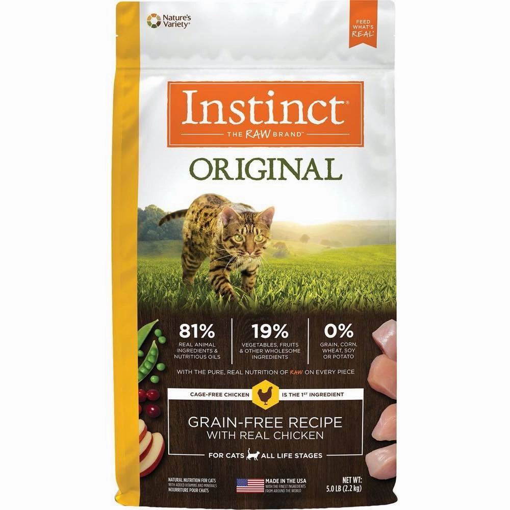 Instinct Original Real Chicken Grain-Free Dry Cat Food pet health pet wellness pet pain relief pet probiotic pet calming