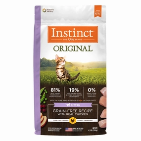 Instinct Original Real Chicken Grain-Free Kitten Dry Cat Food 4.5lb pet health pet wellness pet pain relief pet probiotic pet calming