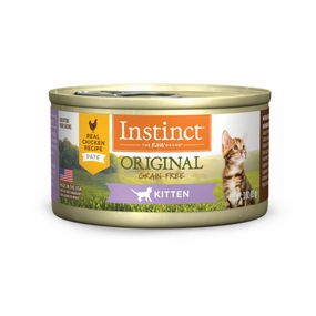 Instinct Original Real Chicken Pate Grain-Free Canned Kitten Food 3oz natural cat food soft cat treats freeze dried cat food organic cat treats indoor cat food