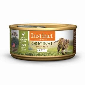 Instinct Original Real Venison Pate Grain-Free Canned Cat Food 5.5oz natural cat food soft cat treats freeze dried cat food organic cat treats indoor cat food