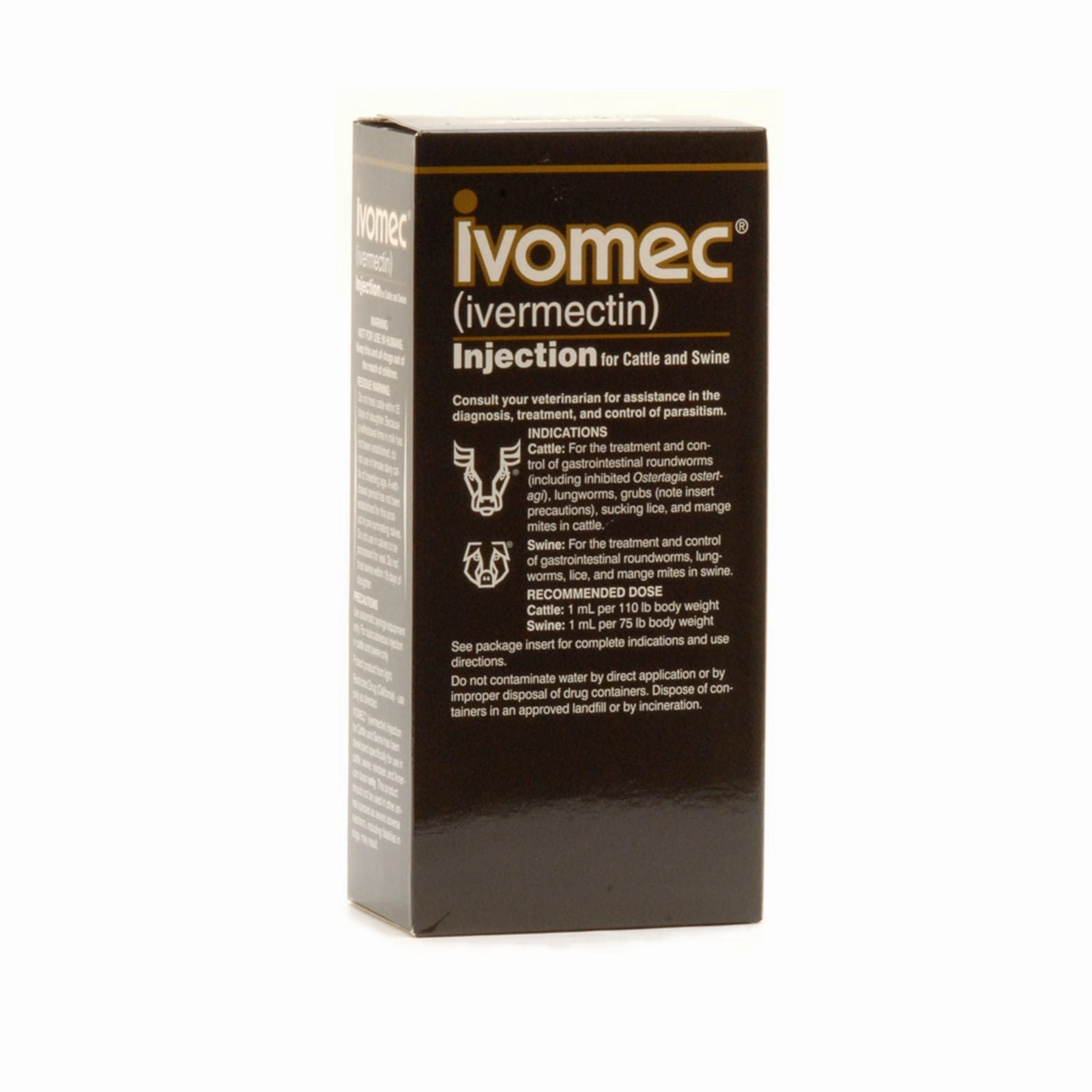 IVOMEC Injection (1%) Wormer for Cattle & Swine