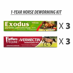 Jeffers 1-Year Horse Deworming Kit tuff dog toys durable toys for dogs chew tested toys hard chew toy strong plush