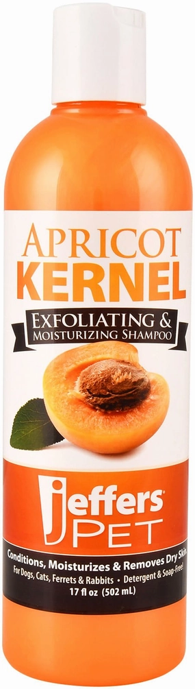 Jeffers Apricot Kernel Exfoliating & Moisturizing Pet Shampoo cat grooming cat shampoo cat conditioner cat comb cat grooming glove