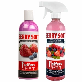 Jeffers Berry Soft Pet Shampoo & Cologne, 2 Piece Kit cat beds cat scratching post cat shampoo cat tunnel cat brush