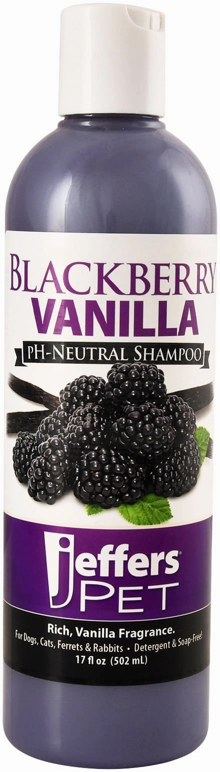 Jeffers Blackberry Vanilla pH-Neutral Pet Shampoo cat grooming cat shampoo cat conditioner cat comb cat grooming glove