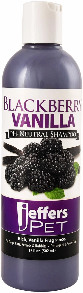 Jeffers Blackberry Vanilla pH-Neutral Pet Shampoo cat grooming cat shampoo cat conditioner cat comb cat grooming glove