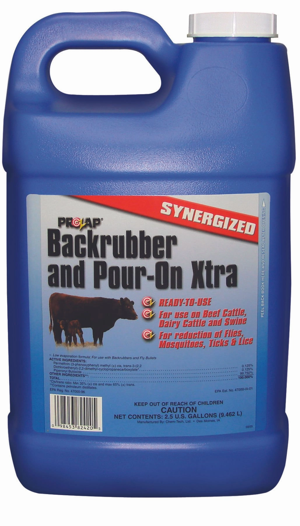 Jeffers Cattle Rub Tub, 4 Piece Kit for Fly Control