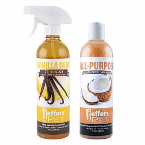 Jeffers Coco Bean Pet Shampoo & Cologne, 2 Piece Kit cat beds cat scratching post cat shampoo cat tunnel cat brush