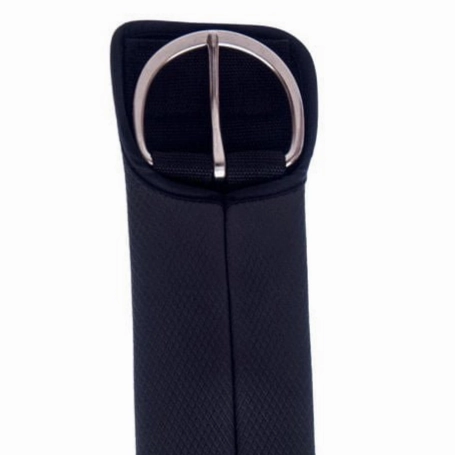 Jeffers Equine Straight Western PVC Cinch with Stainless Steel Hardware, Black
