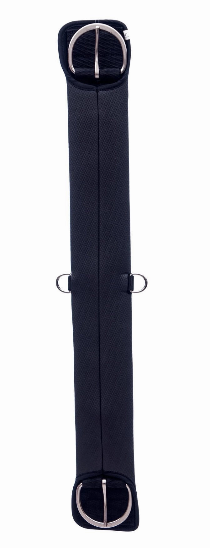 Jeffers Equine Straight Western PVC Cinch with Stainless Steel Hardware, Black