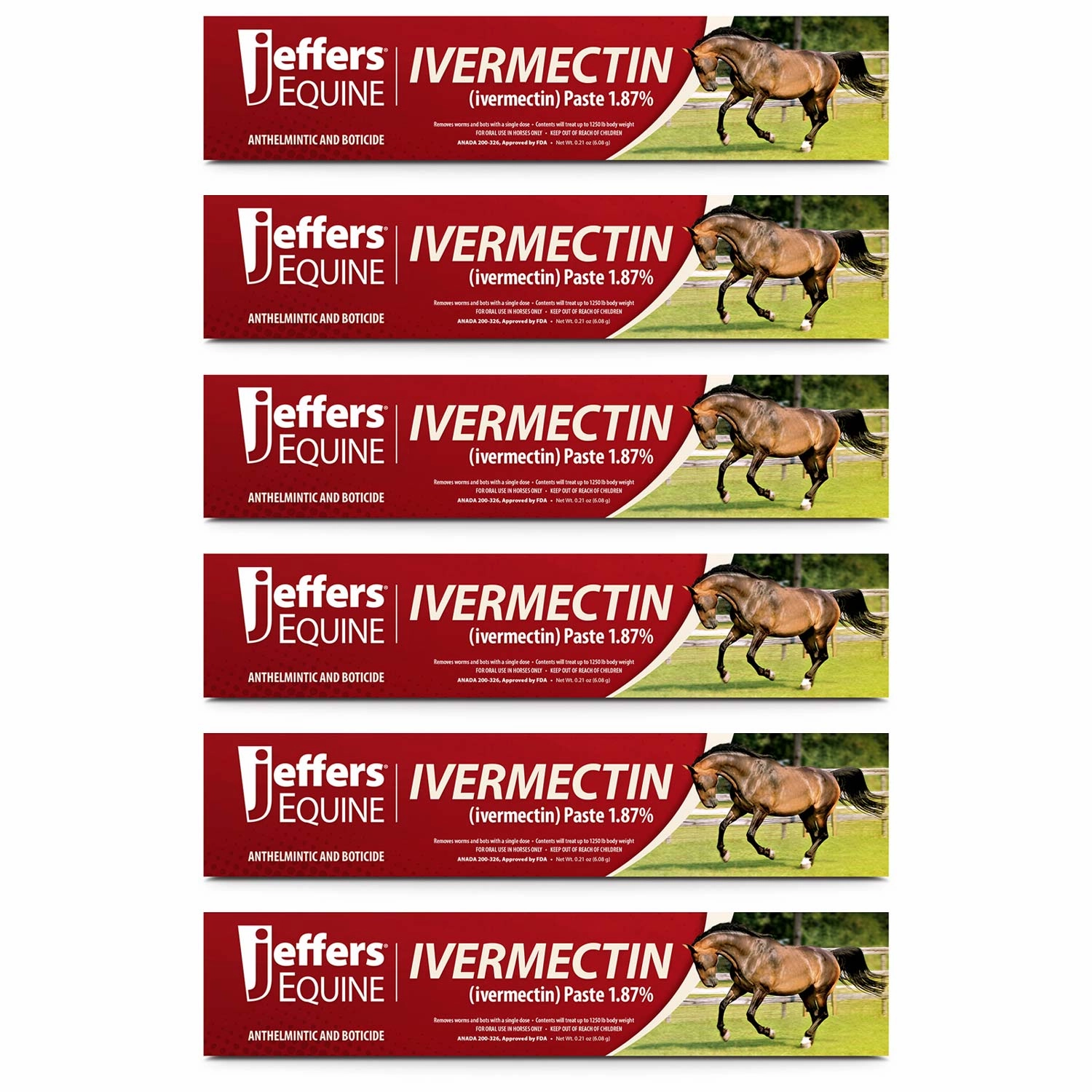 Jeffers Ivermectin Horse Dewormer Gel, Apple Flavored