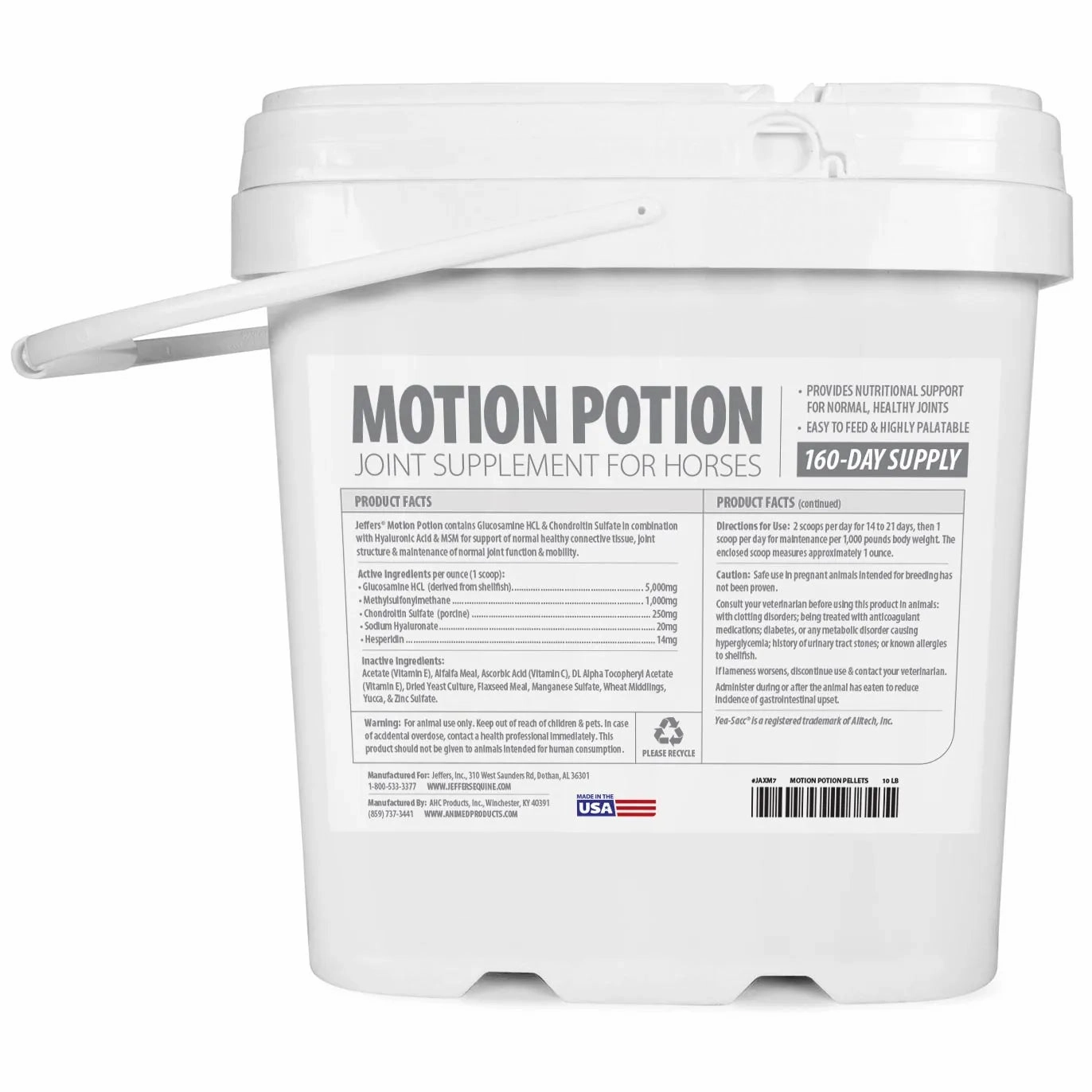 Jeffers Motion Potion Pellets Joint Supplement for Horses