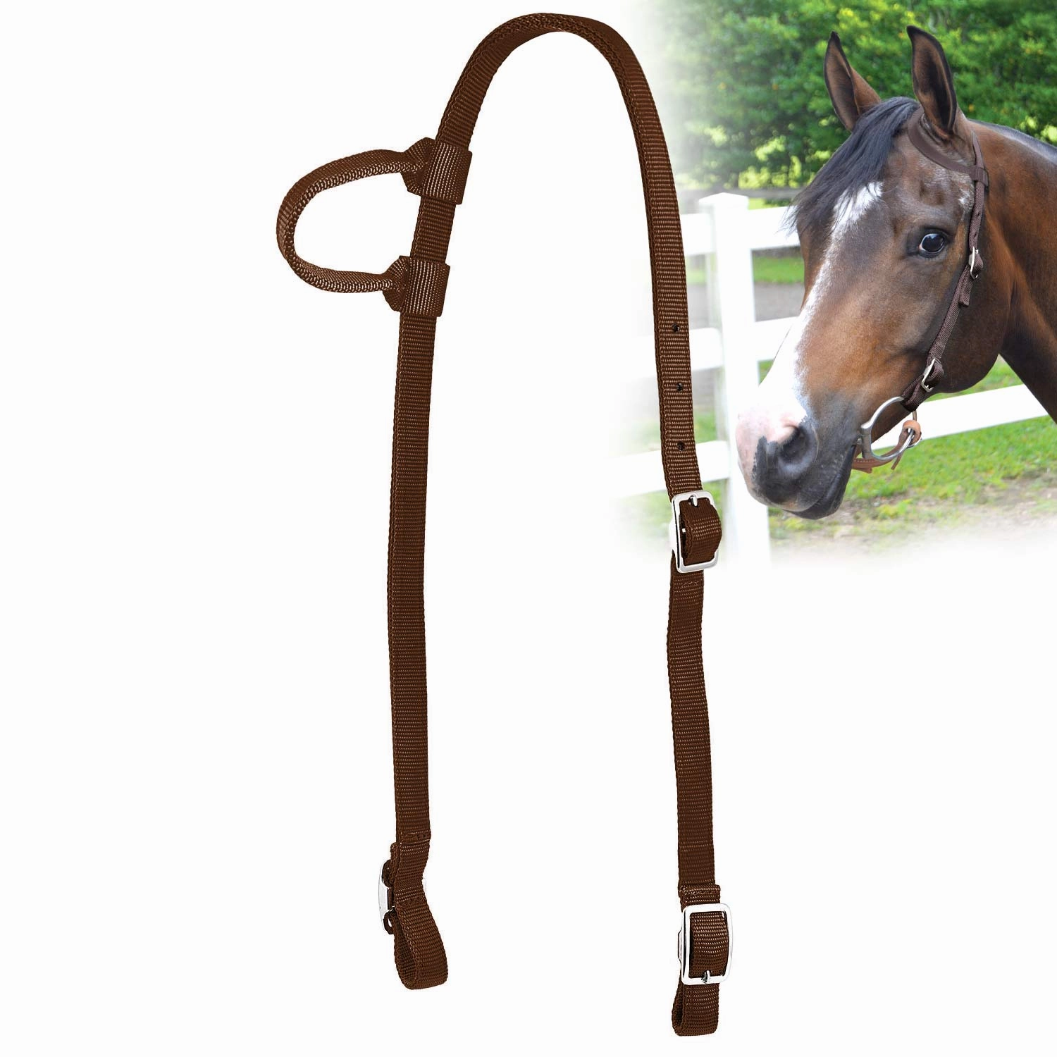 Jeffers Nylon One Ear Western Horse Headstall