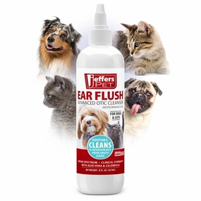 Jeffers Pet Ear Flush Advanced Ear Cleanser with Ketoconazole for Dogs & Cats cat beds cat scratching post cat shampoo cat tunnel cat brush