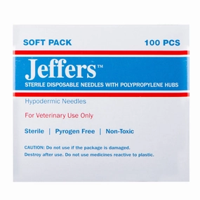 Jeffers Poly Hub Hypodermic Needles for Veterinary Use, Box of 100 chicken supplies backyard chicken coop accessories poultry food chicken vitamins