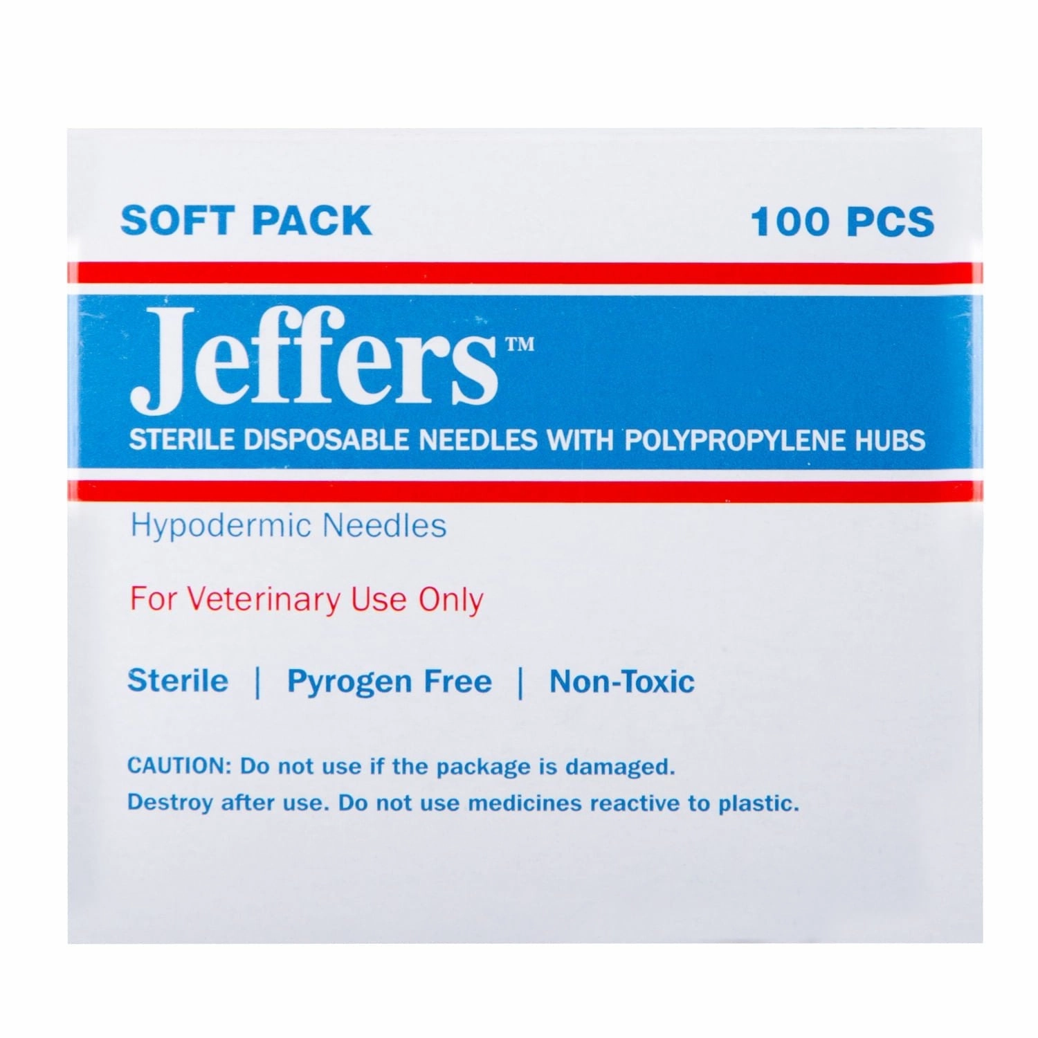Jeffers Poly Hub Hypodermic Needles for Veterinary Use, Box of 100 wet cat food canned food for cats gravy cat cans soft texture cat food wet pouches
