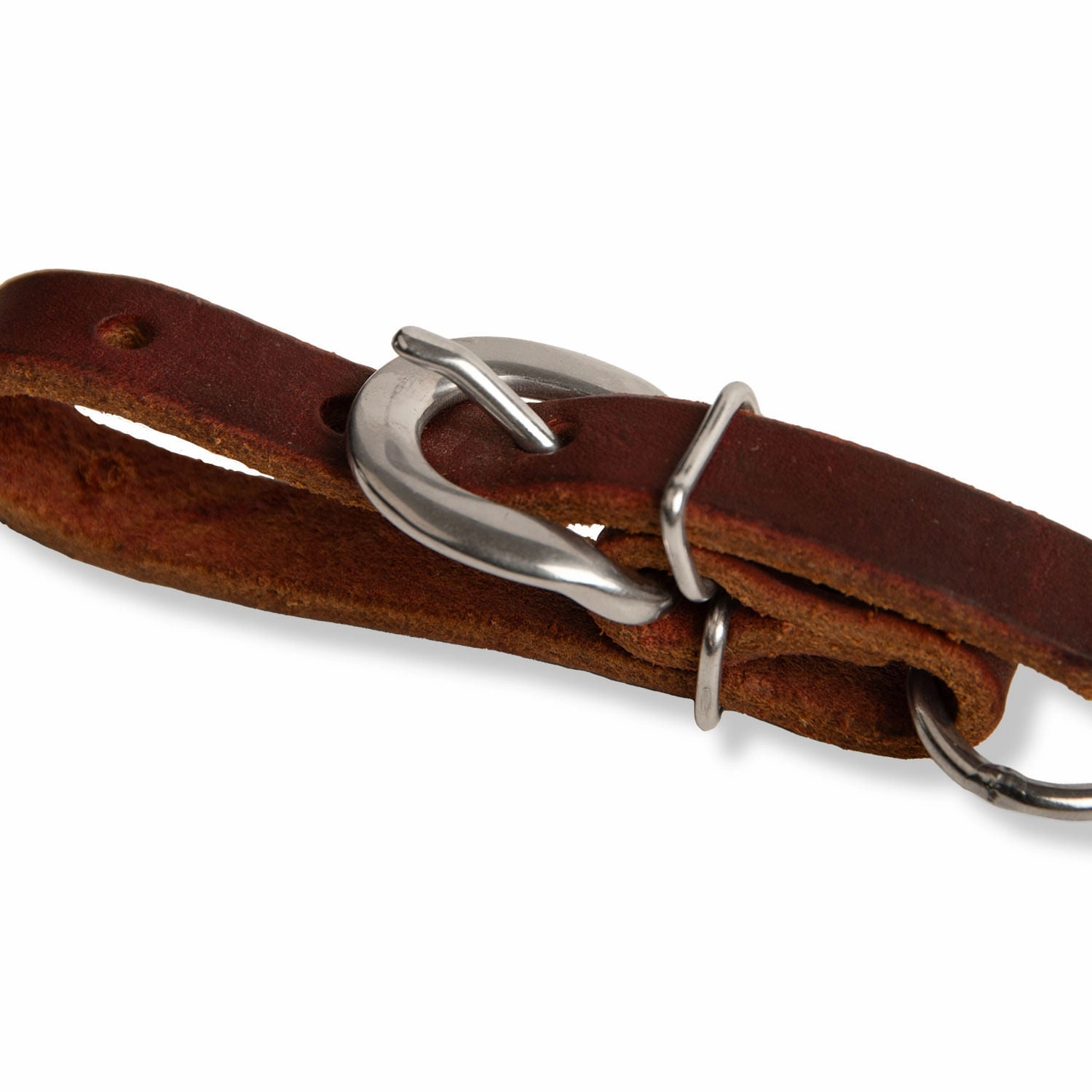 Jeffers Poplar Head Premium Single Chain Latigo Leather Curb Chain