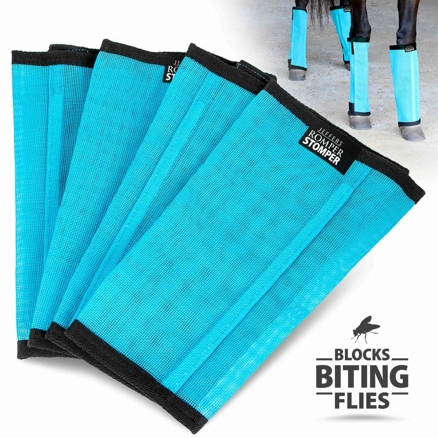 Jeffers Romper Stomper "Stomp-Free" Fly Boots for Horses, 4 pack pet shampoo pet brush pet wipes pet scissors pets comb