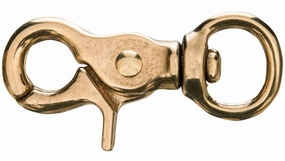 Jeffers Solid Brass Trigger Snap with Round Swivel Eye, 5/8" x 2-3/4" chicken supplies backyard chicken coop accessories poultry food chicken vitamins