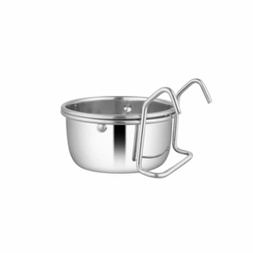 Jeffers Stainless Steel Cage Cup Pet Feeders with Hooks cat grooming cat shampoo cat conditioner cat comb cat grooming glove