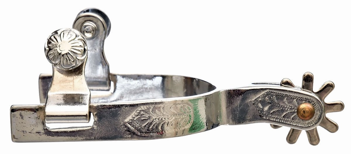 Jeffers Youth Engraved Spurs, Pair